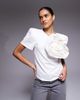 ASOS LUXE ASOS LUXE premium corsage t-shirt in white - 4