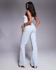 ASOS LUXE ASOS LUXE premium embellished gold denim jeans in mid wash blue - 2