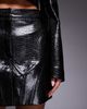 ASOS LUXE ASOS LUXE PU croc structured skirt in black - part of a set - 3