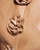 ASOS LUXE ASOS LUXE PU vest with 3D flowers in tan - part of a set-Brown - 3
