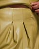 ASOS LUXE ASOS LUXE PU wide leg pleated pants in olive green - part of a set - 3