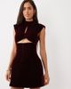 ASOS LUXE ASOS LUXE ruched bust structured velvet mini dress in burgundy - 2