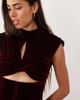 ASOS LUXE ASOS LUXE ruched bust structured velvet mini dress in burgundy - 3