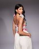 ASOS LUXE ASOS LUXE Ruched corset top with flower strap detail in blurred floral-Multi - 3