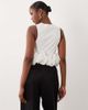 ASOS LUXE ASOS LUXE ruffle detail race tank top in white - 4