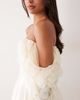 ASOS LUXE ASOS LUXE satin structured mini dress with disc sleeve in cream-WHITE - 3