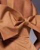 ASOS LUXE ASOS LUXE sculpted bow back mini dress with bubble hem in camel-Neutral - 3