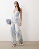 ASOS LUXE ASOS LUXE sculpted jacquard top in blue floral - part of a set-Multi - 2