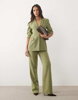ASOS LUXE ASOS LUXE set tailored suit pants in olive-Green