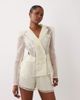 ASOS LUXE ASOS LUXE sheer cinched blazer top in white - part of a set - 1