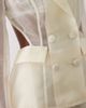 ASOS LUXE ASOS LUXE sheer cinched blazer top in white - part of a set - 3
