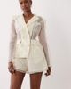 ASOS LUXE ASOS LUXE sheer high rise shorts in white - part of a set - 1