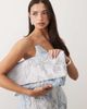 ASOS LUXE ASOS LUXE soft fold over clutch purse in blue jacquard-Multi - 1