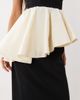ASOS LUXE ASOS LUXE structured contrast maxi dress with peplum detail in black and off white - 4