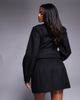 ASOS LUXE ASOS LUXE structured linen look sculpted mini skirt in black - part of a set - 4
