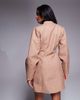 ASOS LUXE ASOS LUXE structured linen sculpted blazer dress in camel-Brown - 2