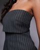 ASOS LUXE ASOS LUXE tailored bandeau striped top - part of a set-Gray - 4