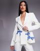 ASOS LUXE ASOS LUXE tailored blazer with denim bows in cream - part of a set-White - 1