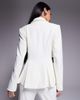 ASOS LUXE ASOS LUXE tailored blazer with denim bows in cream - part of a set-White - 2