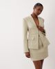 ASOS LUXE ASOS LUXE tailored blazer with waist detail in pistachio - part of a set-Green - 1