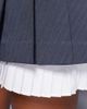 ASOS LUXE ASOS LUXE tailored flippy short with pleated poplin trim in gray pinstripe - part of a set - 3