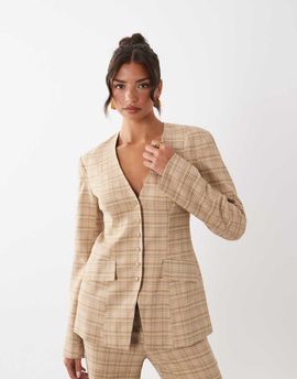 ASOS LUXE ASOS LUXE tailored plaid blazer - part of a set-Multi
