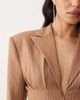 ASOS LUXE ASOS LUXE tailored romper in tan pinstripes-Multi - 3