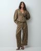 ASOS LUXE ASOS LUXE tailored trouser with pearl embellishment in khaki-Green - 1