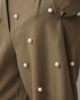 ASOS LUXE ASOS LUXE tailored trouser with pearl embellishment in khaki-Green - 4