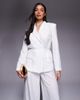 ASOS LUXE ASOS LUXE tie waist summer blazer in white - part of a set - 1