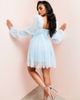 ASOS LUXE ASOS LUXE tulle baby doll dress with pearl embellishment in blue - 2