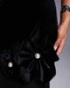 ASOS LUXE ASOS LUXE velvet off shoulder maxi dress with corsages in black - 3