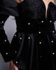 ASOS LUXE ASOS LUXE velvet off the shoulder pearl detail top with heart detail in mono - part of a set-Black - 2