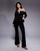 ASOS LUXE ASOS LUXE velvet pants with pearl embellishment in black - part of a set-Multi - 1