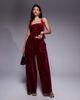 ASOS LUXE ASOS LUXE velvet pleated pants in pink - part of a set - 1