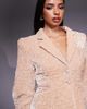 ASOS LUXE ASOS LUXE velvet quilted jacket in light pink - part of a set - 4