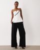 ASOS LUXE ASOS LUXE white bandeau corset top with contrast trim detail in white - 2