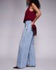 ASOS LUXE ASOS LUXE wide leg jeans with 3D velvet bow detail in light blue - 3