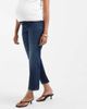 ASOS Maternity ASOS DESIGN Maternity ankle grazer comfort stretch straight leg jeans in dark mid blue-Navy - 2