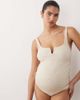 ASOS Maternity ASOS DESIGN Maternity Cassi v-wire one-piece swimsuit in champagne-Multi - 1