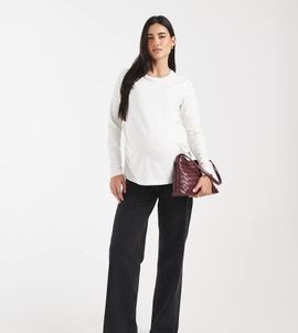 ASOS Maternity ASOS DESIGN Maternity comfort stretch straight leg jeans in black