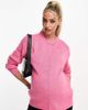 ASOS Maternity ASOS DESIGN Maternity crew neck boxy sweater with seam front in pink - 1