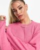 ASOS Maternity ASOS DESIGN Maternity crew neck boxy sweater with seam front in pink - 2
