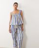 ASOS Maternity ASOS DESIGN Maternity Delilah under the bump beach cheesecloth pants in blue stripe - 1