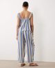 ASOS Maternity ASOS DESIGN Maternity Delilah under the bump beach cheesecloth pants in blue stripe - 4