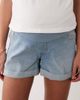 ASOS Maternity ASOS DESIGN Maternity denim comfort mom shorts in mid blue - 4