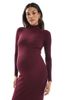 ASOS Maternity ASOS DESIGN Maternity fine-gauge knit maxi dress with ribbed detailing in burgundy-Red - 3