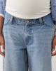 ASOS Maternity ASOS DESIGN Maternity high rise relaxed roll up jean in midwash blue - 4
