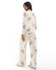 ASOS Maternity ASOS DESIGN Maternity Iced coffee long sleeve top and pants pajama set in beige-Neutral - 3