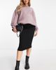 ASOS Maternity ASOS DESIGN Maternity jersey midi pencil skirt in black - 1